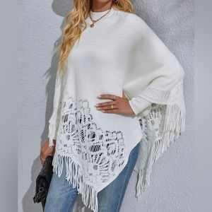 One size poncho white